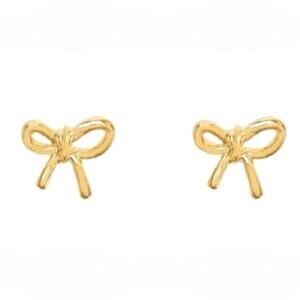Petite Gold Bow Stud Earrings